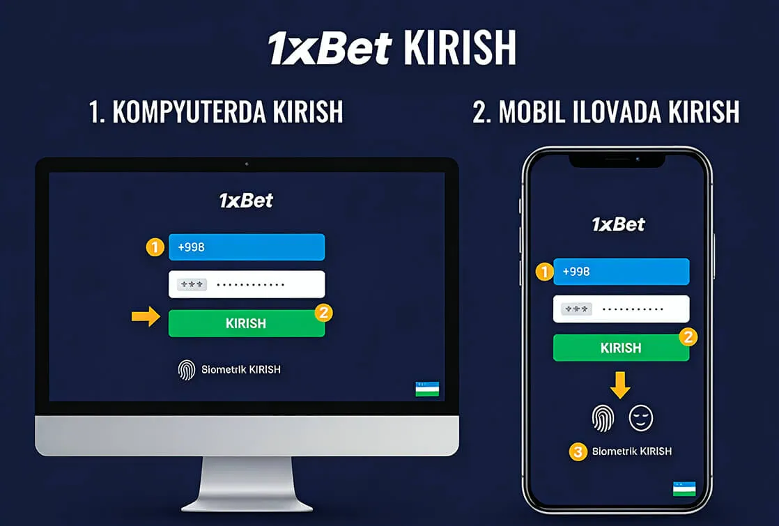 1xbet online kirish - Kompyuter va mobil orqali