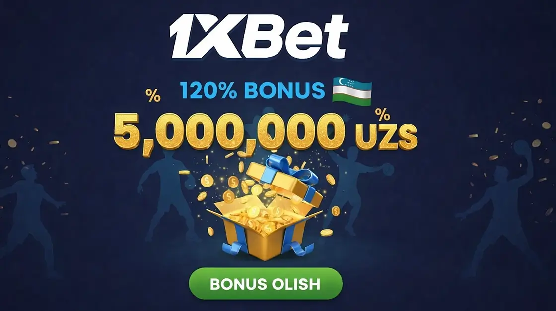 1xbet bonus - Xush kelibsiz bonus 5,000,000 UZS gacha